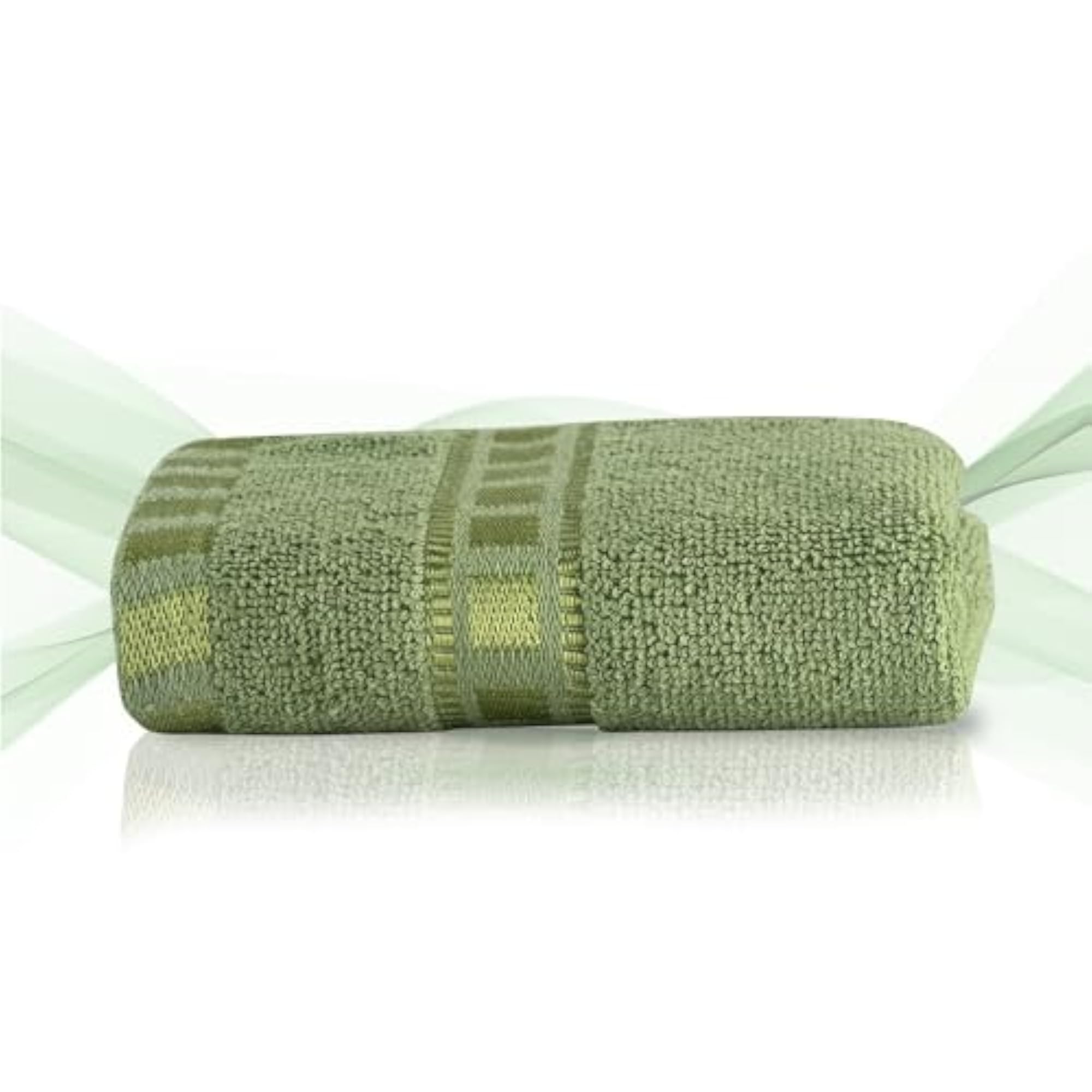 Pack of 6 Cotton Hand/Face Towels, Green